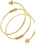 Chic Cordelia Choker Bracelet: upcycled brass, artisan-made, evokes allure and refined charm for standout style-front view