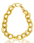 Dama Chain Necklace: upcycled brass, handmade sophistication for timeless, soulful elegance-front view