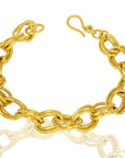 Dama Chain Necklace: upcycled brass, handmade sophistication for timeless, soulful elegance-overhead view