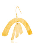 Dhamani Adele Pearl Earrings: geometric brass elegance for weddings, parties, and heartfelt gifting| Adele Dejak-diagoal view