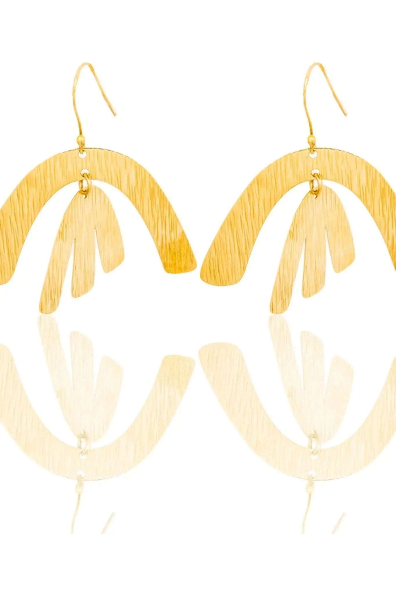 Dhamani Adele Pearl Earrings: geometric brass elegance for weddings, parties, and heartfelt gifting/ Adele Dejak