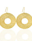 Artful Maya Brass Earrings: expressive, soulful design for unforgettable moments and gifting joy-front view