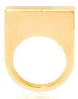 F-Kifuli Brass Ring: edgy, polished recycled brass ring for standout style and gifting-bottom view