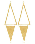 Faith Statement Earrings: expressive, culture-rich brass earrings for unforgettable, artistic evening looks-front view