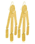 Fagilia Earrings: radiant, artistic brass earrings for celebrations, handmade with cultural charm-front view