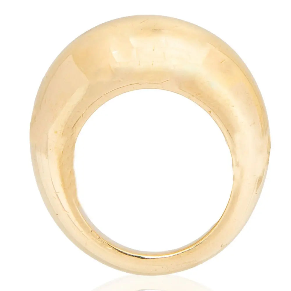 Fantia Brass Ring: sleek, resilient recycled brass jewelry for effortless, standout elegance-front view