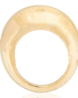 Fantia Brass Ring: sleek, resilient recycled brass jewelry for effortless, standout elegance-front view