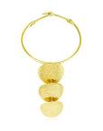 Farewa Gold Choker: luxurious, soul-stirring upcycled brass necklace for treasured memories and gifting-front view
