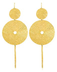 Franka Brass Earrings: expressive, soulful African artistry for weddings, parties, and gifting-close view
