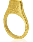Gold Grace Ring: durable brass, daring design, expressive statement piece for everyday or formal wear | Adele Dejak