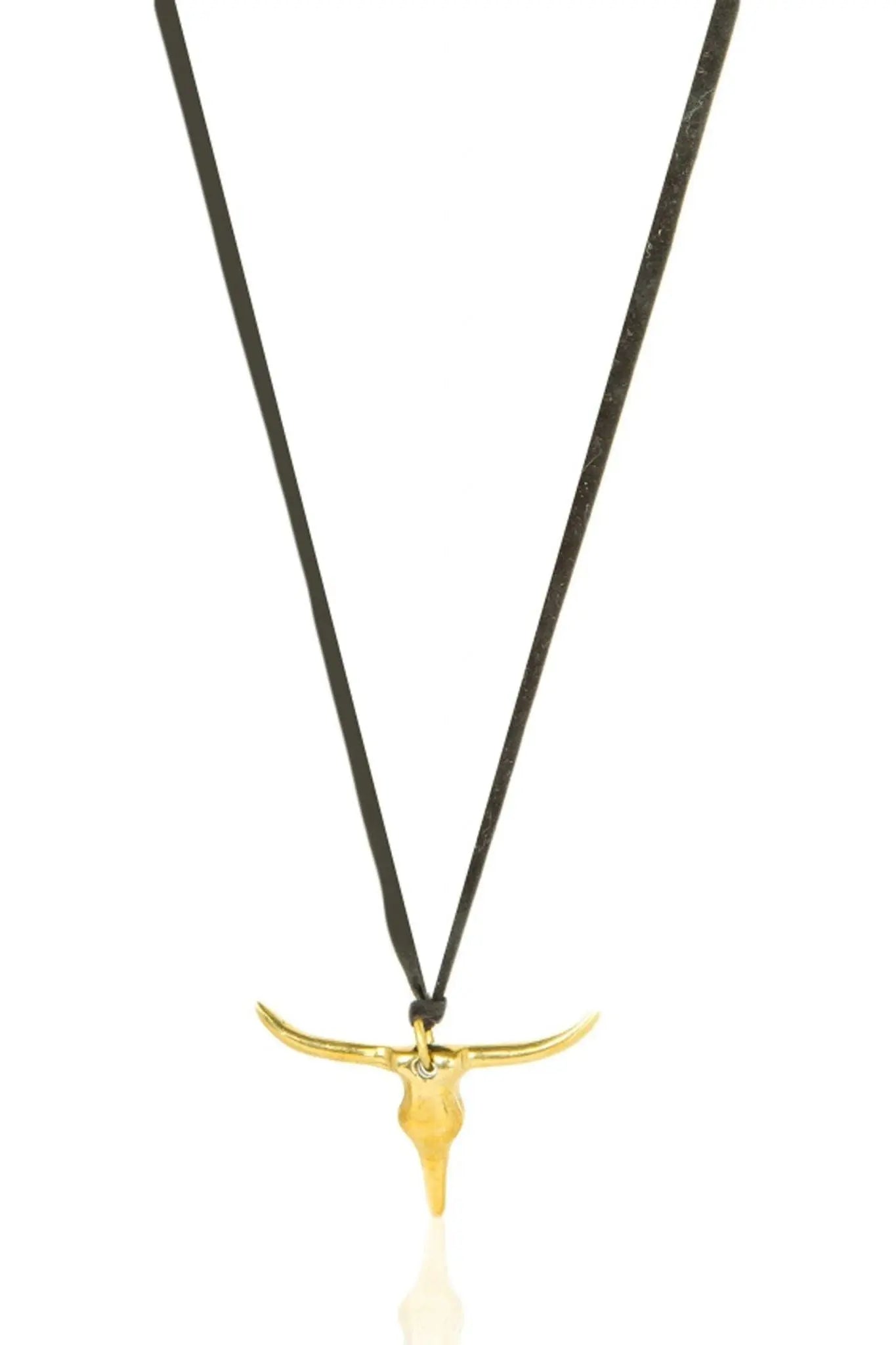 L-Bull Pendant Necklace: fearless, expressive upcycled brass statement piece