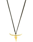 L-Bull Pendant Necklace: fearless, expressive upcycled brass statement piece
