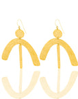 Lia Earrings: modern African craftsmanship, heartfelt design, versatile luxury statement-front view