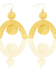 Lia Round Brass Earrings: serene, radiant, minimalist brass elegance for everyday or evening allure.