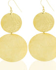 Lineo Earrings: heritage-rich brass earrings for soulful, artistic expression and ancestral connection-front view