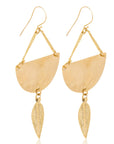 Linitha Chain Earrings: expressive, handcrafted brass chains for heartfelt individuality and cultural flair-wide angle view