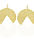 Loba Brass Earrings: artistic, cultural accents for bold, expressive moments-front view