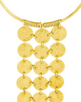 M Farida Pendant Chain: heartfelt, heritage-rich brass necklace for gifting and cultural elegance-detail view