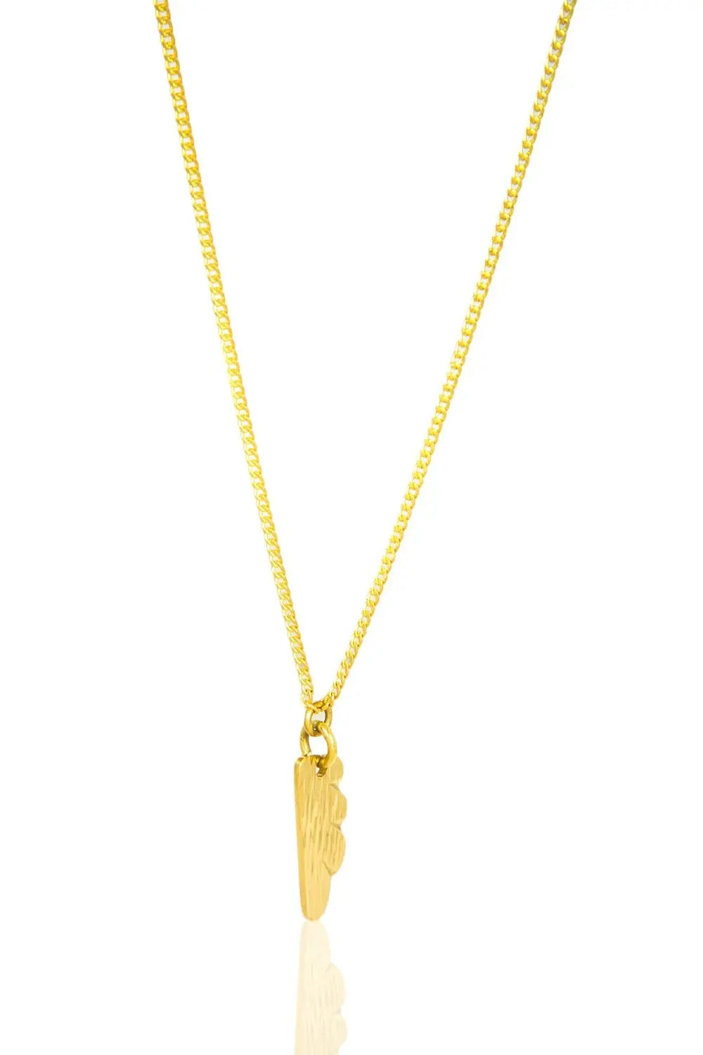 Gold Malaika Wing Necklace: delicate, angel-wing pendant for graceful, heartfelt elegance | Adele Dejak-front view