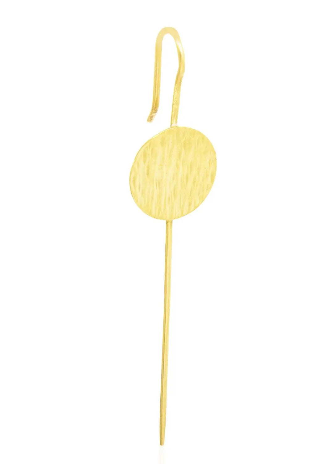 Maliha Earpin: lightweight, cultural gold brass earpin for heartfelt gifting and versatile style