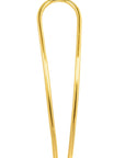 Mandare Hairpin: gold brass hairpin for secure, polished hairstyles, blending artistry and practicality-front view