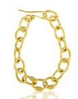 Mandisa Chain Necklace: bold gold chain, artisan-crafted for fearless, heritage-rich style-wide angle view