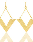 Mani Large Brass Earrings: expressive, daring gold statement piece for standout style-front view