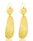 Manica Gold Hoops: delicate, refined everyday elegance with heartfelt charm-front view