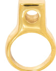 Marini Brass Ring: versatile, heartfelt gold ring for everyday elegance and effortless style-front view