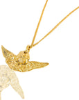 Milandu Pendant Necklace: refined, heartfelt brass jewelry for effortless elegance and daily grace-side view