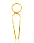 Mvita Hairpin: gold brass hairpin for secure, polished hairstyles with heartfelt charm-front view