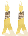 unique Myeisha Unique Earrings: daring, artisanal brass and horn design for fearless self-expression | Adele Dejak-front view