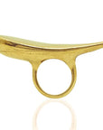 Nijiku Gold Ring: bold, enduring luxury for social gatherings and heartfelt gifting-over head view