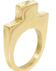 gold ringMauzo Gold Ring: sleek, enduring gold ring for milestone gifting and everyday distinction | Adele Dejak-front view