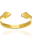 Rora Brass Cuff Bracelet: bold, durable, polished brass jewelry for fashion-forward elegance. Perfect gift for strength & belief-front view