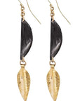 Staranise Brass Earrings: Symbolic strength, bold cultural flair, lightweight comfort, heritage-meets-contemporary design-front view