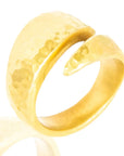Vesna Brass Ring: bold cultural design, versatile artisan jewelry, perfect for expressive fashion lovers, durable craftsmanship-close up view