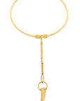 Zaadele Mini Brass Necklace - Chic brass necklace, versatile accessory for everyday elegance and luxury-wide angle view