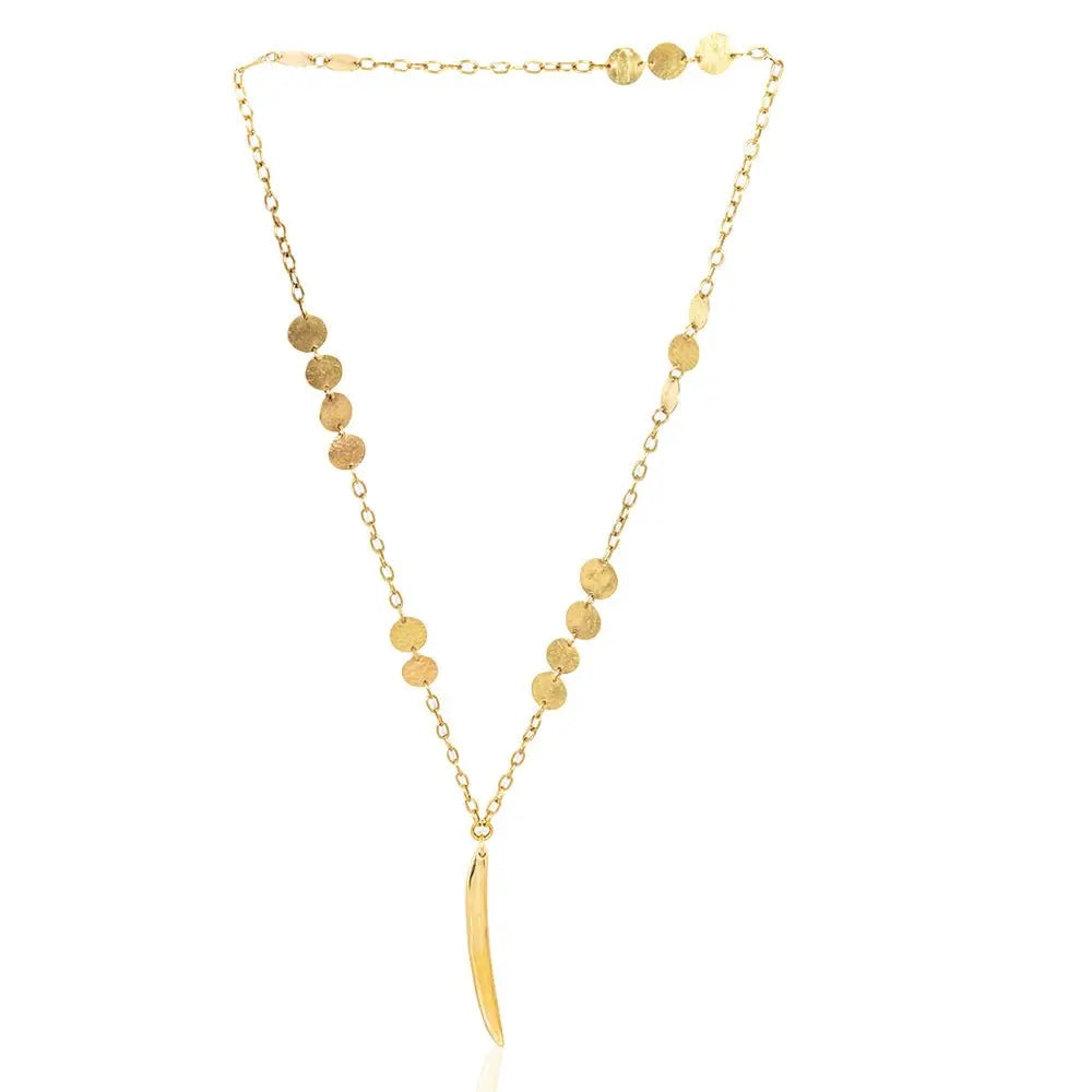 Zaakoo Bead Necklace: A bold, handcrafted brass necklace with vibrant colors to elevate your look-wide angle view