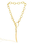 Zaamak Recycled Brass Pendant Necklace – Add movement and artistry to your look with this flexible, eco-friendly design-wide angle view