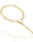 Zaamak Recycled Brass Pendant Necklace – Add movement and artistry to your look with this flexible, eco-friendly design-diagonal view