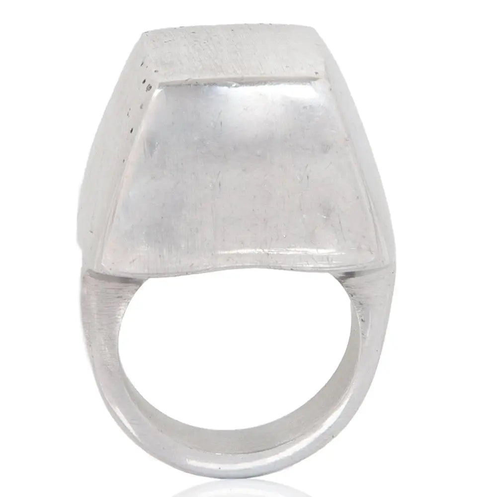 Zaamat Aluminum Ring: A sleek, eco-friendly ring that blends contemporary design with lasting durability. | Adele Dejak-over head view
