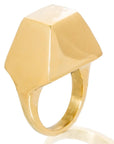 Zaamat Brass Ring – Elevate your look with this chic ring that brings fresh elegance and a unique vibe-close up view