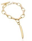 Zaambodon Large Chain Necklace - Brass, handcrafted, bold elegance, perfect for casual to formal wear-top view