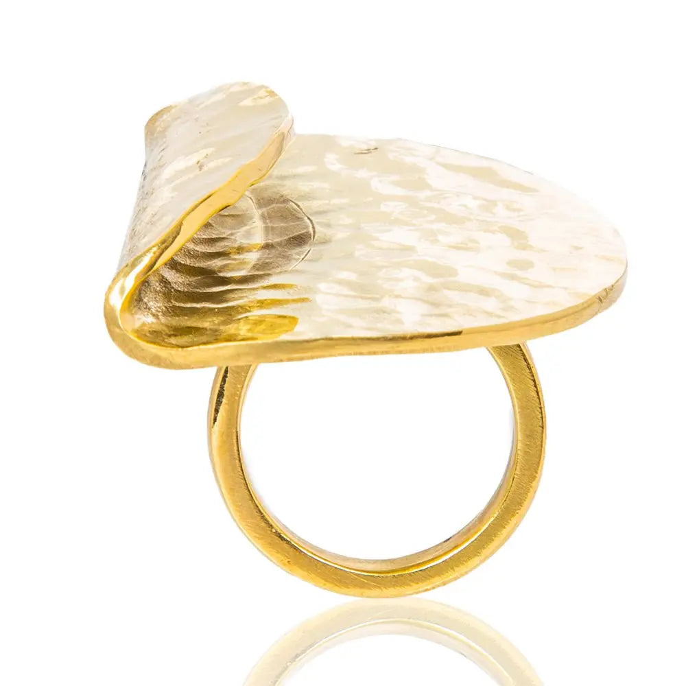 Zaba fashion ring: a bold, comfortable accessory with a sleek design for any fashion lover-close up  view