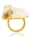 Zaba fashion ring: a bold, comfortable accessory with a sleek design for any fashion lover-close up view