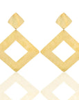 Zahab Large Earrings in brass, meticulously crafted for those seeking bold elegance and grace-over head view