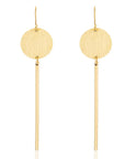 Zaila Long Earrings: crafted brass earrings evoking confidence and timeless charm for bold occasions-over head view