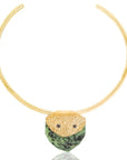 Zaitun Unakite Necklace: Natural gemstone jewelry, inspiring strength and belief, crafted with care for a heartfelt, cultural touch. Perfect for gifting or personal style-front view