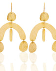 Zamani Small Loop Earrings: delicate, empowering brass loops for effortless charm and everyday grace-front view